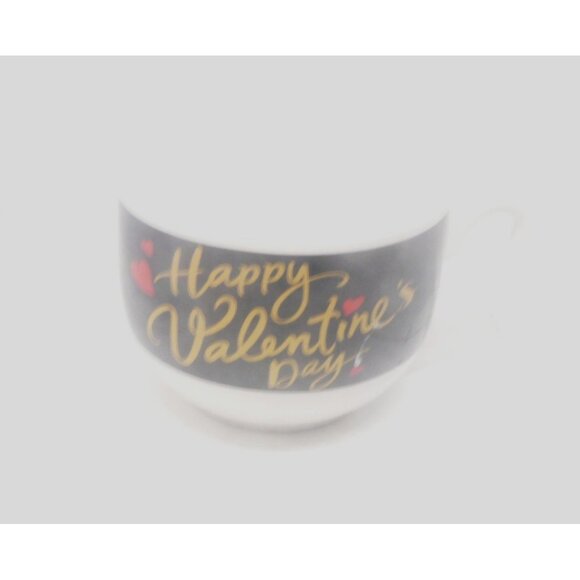"Happy Valentines Day" Ceramic Mug Dishwasher & Microwave Safe Heart Design 8 oz - Picture 3 of 5